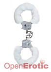 Furry Fun Cuffs - White Plush (Scala - ToyJoy)