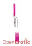 Pink Translucent Slave Collar with Velcro (Bad Romance Toys)