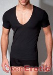 T-Shirt V-Neck - Black - S (Doreanse Underwear)
