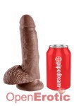 7 Inch Cock - with Balls - Brown (Pipedream - King Cock)