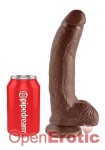 9 Inch Cock - with Balls - Brown (Pipedream - King Cock)