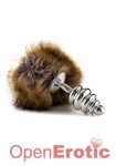 Extra Feel Bunny Tail Buttplug - Silver (Shots Toys - Ouch!)