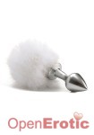 Beginner Bunny Tail Buttplug - Silver (Shots Toys - Ouch!)