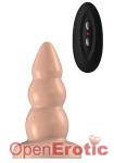 Buttplug - Rubber Vibrating - 5 Inch - Model 6 - Flesh (Bottom Line)