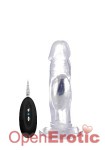 Vibrating Realistic Cock - 6 Inch - with Remote Control - Transparent (RealRock)