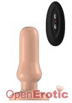 Buttplug - Rubber Vibrating - 5 Inch - Model 4 - Flesh (Bottom Line)