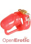 Penis Cage Silicone small - red-clear (Malesation)