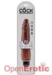 9 Inch Vibrating Stiffy - Brown (Pipedream - King Cock)