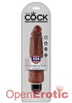 8 Inch Vibrating Stiffy - Brown (Pipedream - King Cock)
