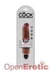 7 Inch Vibrating Stiffy - Brown (Pipedream - King Cock)