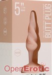 Butt Plug - Rounded - 5 Inch - Flesh (Shots Toys - Plug and Play)