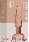 Butt Plug - Rounded - 4 Inch - Flesh (Shots Toys - Plug and Play)