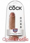 7 Inch Cock with Balls - Tan (Pipedream - King Cock)