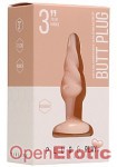 Butt Plug - Rounded - 3 Inch - Flesh (Shots Toys - Plug and Play)