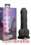 5 Inch Curved Realistic Dildo - Black (Shots Toys - GC)