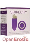 Luca - Rechargeable Remote Control Vibrating Egg Striped - Purple (Shots Toys - Simplicity)