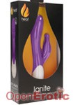 Ignite - Rechargeable Heating G-Spot Rabbit Vibrator - Purple (Shots Toys - Heat)