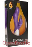 Passion - Rechargeable Heating G-Spot Rabbitt Vibrator - Purple (Shots Toys - Heat)