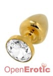 Buttplug Gold 24 C 35mm with Crystal (Diogol)