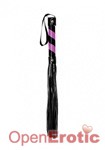 Whip Leather Black with Purple Stripes (Shots Toys - Ouch!)