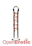 Red Hearts Glass Dildo (Adam&Eve)