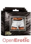 Lo Rise Panel Short Black-White Stripe - Small (Male Power - Batter Up)