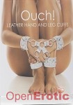 Leather Hand and Leg Cuffs - White (Shots Toys - Ouch!)