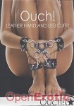 Leather Hand and Leg Cuffs - Black (Shots Toys - Ouch!)