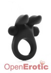 Rabbit Cockring Black (Shots Toys)