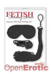 Japanese Silk Rope Bondage Kit - Black (Pipedream - Fetish Fantasy Series)