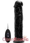 Vibrating Realistic Cock - 11 Zoll - Black (RealRock)