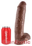 11 Inch Cock - with Balls - Brown (Pipedream - King Cock)