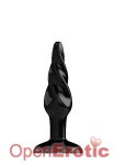 Buttplug - Rubber - 5 Inch - Model 5 - Black (Bottom Line)