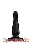 Buttplug - Rubber - 5 Inch - Model 3 - Black (Bottom Line)