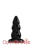 Buttplug - Rubber - 4 Inch - Model 6 - Black (Bottom Line)