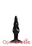 Buttplug - Rubber - 4 Inch - Model 5 - Black (Bottom Line)