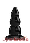 Buttplug - Rubber - 6 Inch - Model 6 - Black (Bottom Line)