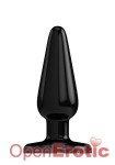 Buttplug - Rubber - 6 Inch - Model 1 - Black (Bottom Line)