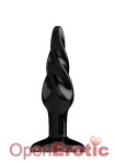 Buttplug - Rubber - 6 Inch - Model 5 - Black (Bottom Line)