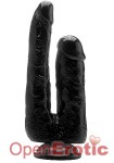 Realistic Double Cock - 9 Inch - Black (RealRock)