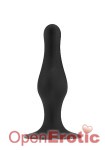 Butt Plug with Suction Cup - Medium - Black (Shots Toys)