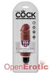 5 Inch Vibrating Stiffy - Brown (Pipedream - King Cock)