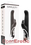 Fadey - Rechargeable Rabbit Vibrator - Black (Shots Toys - Simplicity)