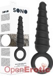 No. 60 - Dildo with Metal Ring - Black (SONO)