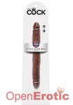 12 Inch Slim Double Dildo - Brown (Pipedream - King Cock)