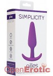 Gilles - Medium Cork Butt-Plug with Handles - Purple (Shots Toys - Simplicity)