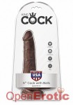 6 Inch Cock with Balls - Brown (Pipedream - King Cock)