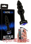 Ribbed Butt Plug - Gun Grey (Shots Toys - ElectroShock)