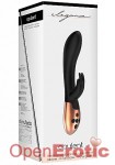 Heating Rabbit Vibrator - Opulent - Black (Shots Toys - Elegance)