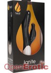 Ignite - Rechargeable Heating G-Spot Rabbit Vibrator - Black (Shots Toys - Heat)